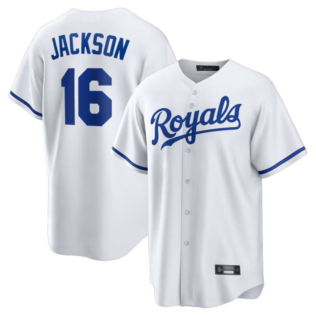 Ldoa KC.Royals #16 Bo Jackson Player White Home Game Stitched Jerseys
