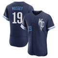 Ldoa KC.Royals #19 Michael Massey Player Navy City Connect Limited Elite Home Stitched Jerseys