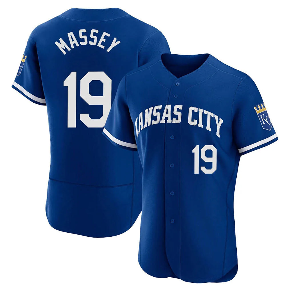 Ldoa KC.Royals #19 Michael Massey Player Royal City Connect Limited Elite Home Game Stitched Jerseys