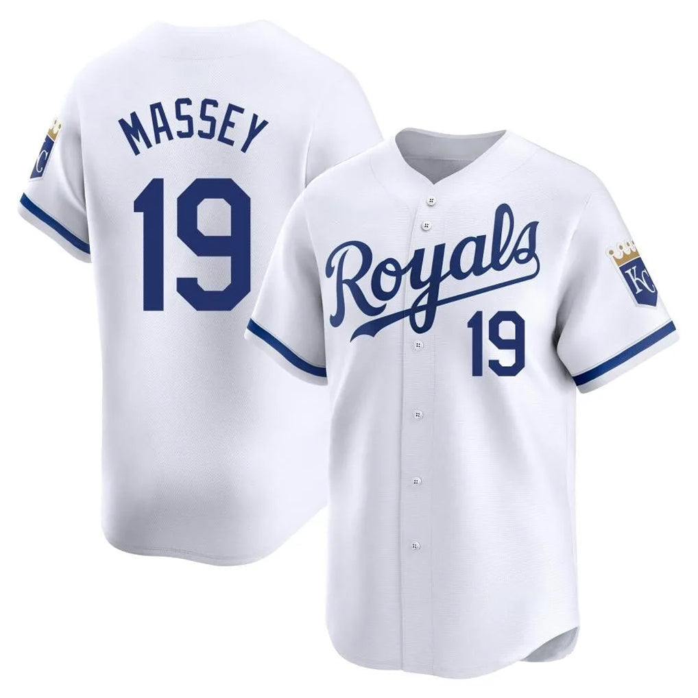 Ldoa KC.Royals #19 Michael Massey Player White Alt Limited Home Stitched Jerseys
