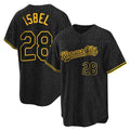 Ldoa KC.Royals #28 Kyle Isbel Player Black Snake Skin City Game Stitched Jerseys