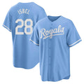 Ldoa KC.Royals #28 Kyle Isbel Player Light Blue Home Game Stitched Jerseys