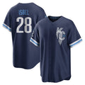 Ldoa KC.Royals #28 Kyle Isbel Player Navy City Connect Home Game Stitched Jerseys