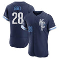 Ldoa KC.Royals #28 Kyle Isbel Player Navy City Connect Limited Elite Home Stitched Jerseys