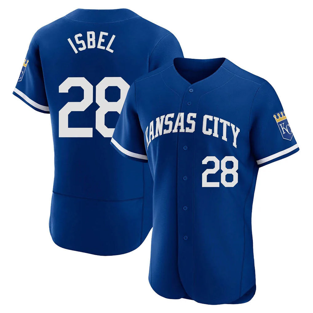 Ldoa KC.Royals #28 Kyle Isbel Player Royal City Connect Limited Elite Home Game Stitched Jerseys