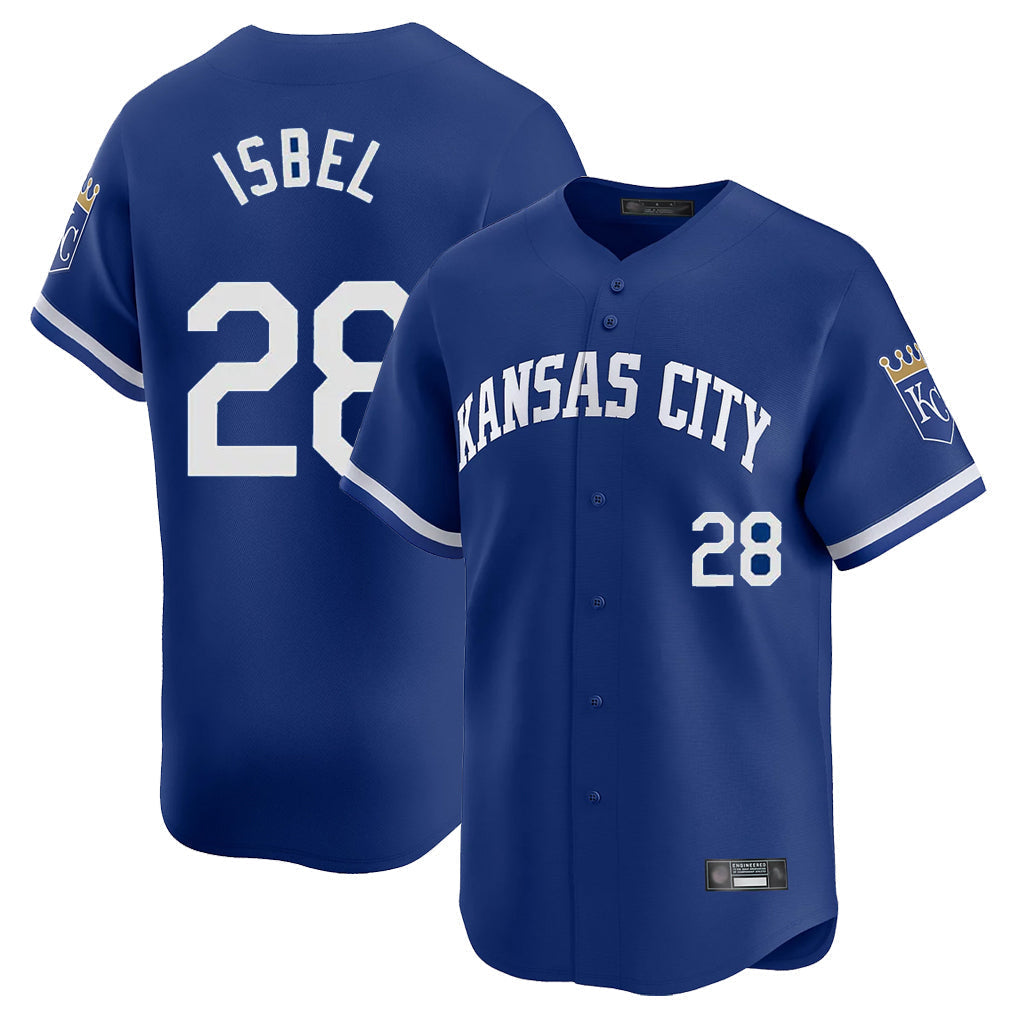 Ldoa KC.Royals #28 Kyle Isbel Player Royal Limited Home Stitched Jerseys
