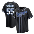 Ldoa KC.Royals #55 Cole Ragans Player Black Carbon Fashion Home Game Stitched Jerseys