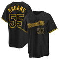 Ldoa KC.Royals #55 Cole Ragans Player Black Snake Skin City Game Stitched Jerseys
