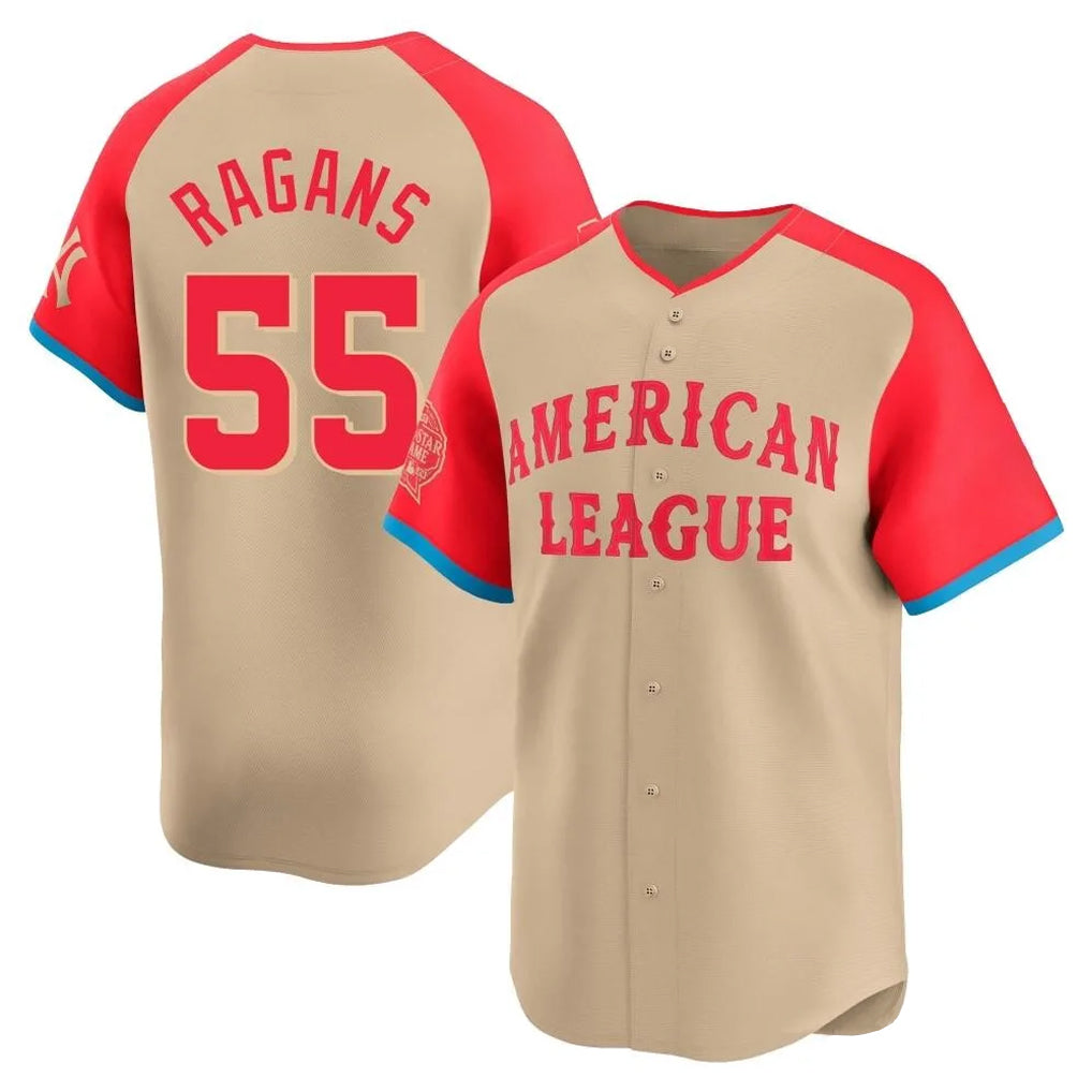 Ldoa KC.Royals #55 Cole Ragans Player Cream American League All-Star Game Limited Home Stitched Jerseys