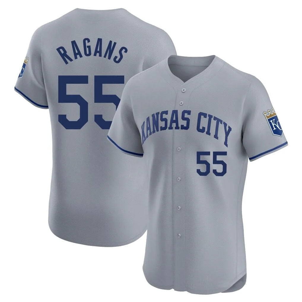 Ldoa KC.Royals #55 Cole Ragans Player Gray Limited Elite Home Stitched Jerseys