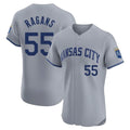 Ldoa KC.Royals #55 Cole Ragans Player Gray Limited Elite Home Stitched Jerseys