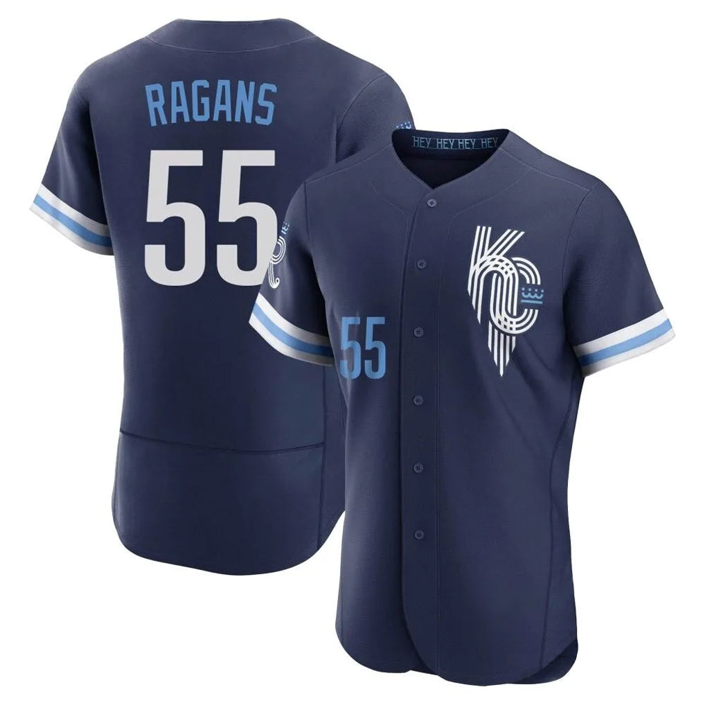 Ldoa KC.Royals #55 Cole Ragans Player Navy City Connect Limited Elite Home Stitched Jerseys