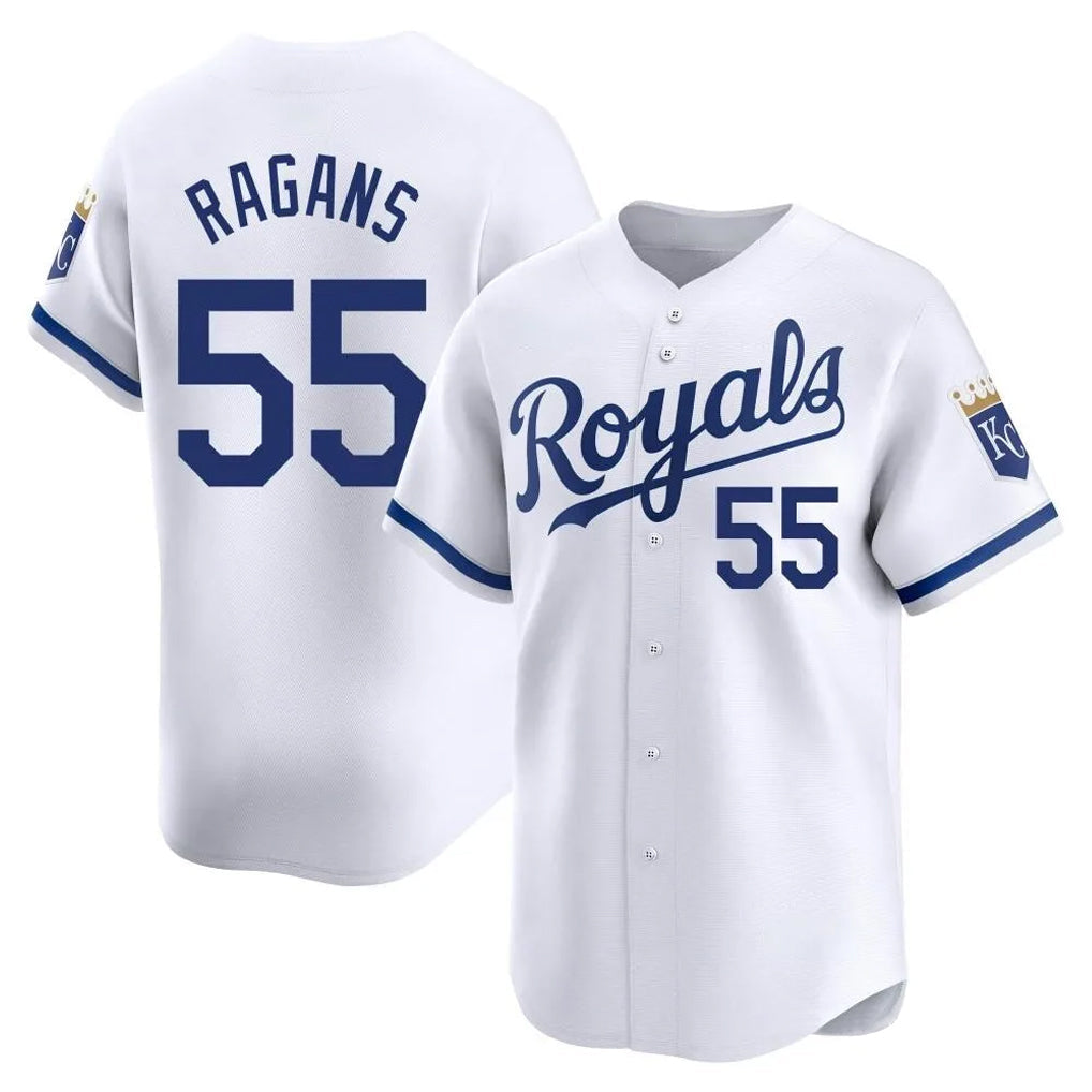 Ldoa KC.Royals #55 Cole Ragans Player White Alt Limited Home Stitched Jerseys