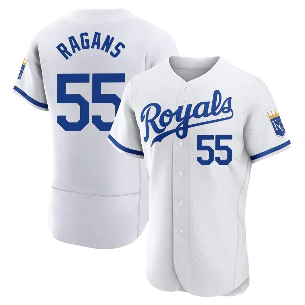 Ldoa KC.Royals #55 Cole Ragans Player White Limited Elite Home Game Stitched Jerseys