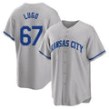 Ldoa KC.Royals #67 Seth Lugo Player Gray Game Home Stitched Jerseys