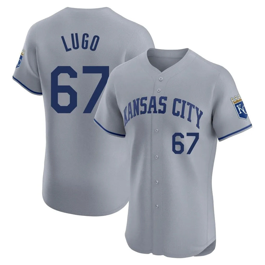 Ldoa KC.Royals #67 Seth Lugo Player Gray Limited Elite Home Stitched Jerseys