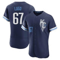 Ldoa KC.Royals #67 Seth Lugo Player Navy City Connect Limited Elite Home Stitched Jerseys