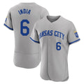 Ldoa KC.Royals #6 Jonathan India Player Gray Limited Elite Home Game Stitched Jerseys