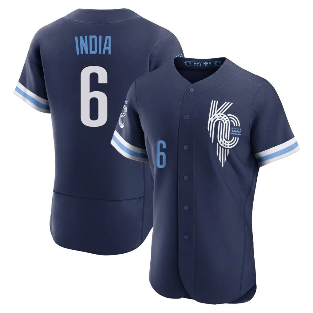 Ldoa KC.Royals #6 Jonathan India Player Navy City Connect Limited Elite Home Stitched Jerseys