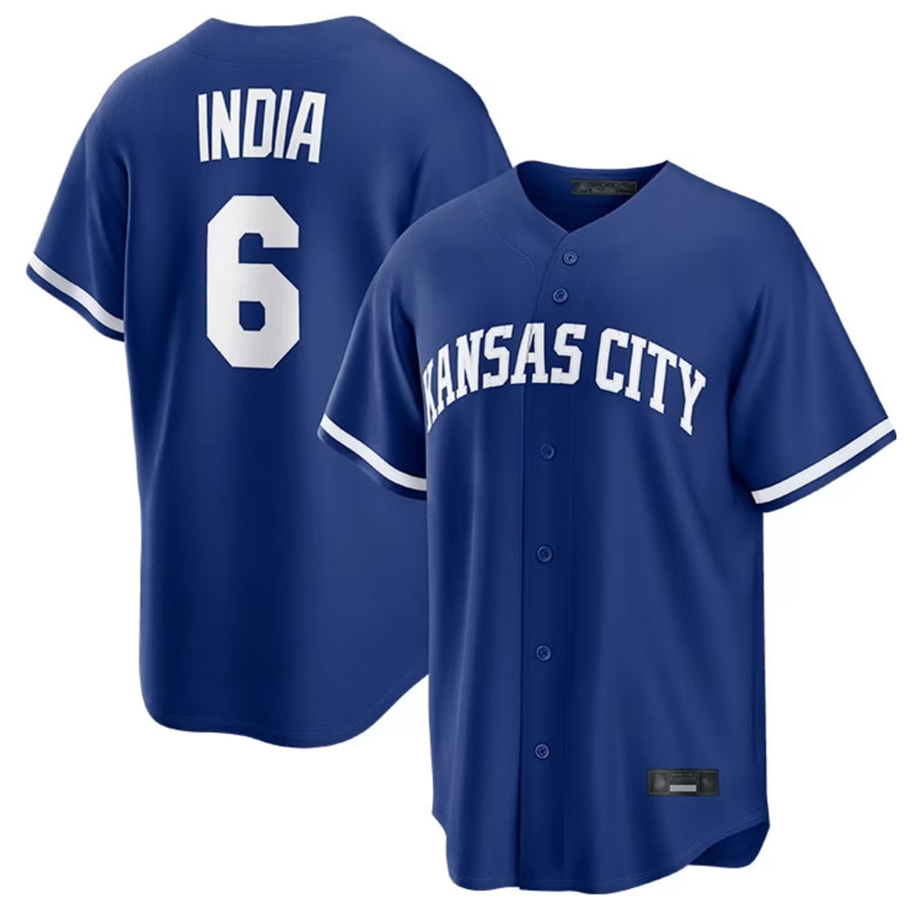 Ldoa KC.Royals #6 Jonathan India Player Royal Game Home Stitched Jerseys