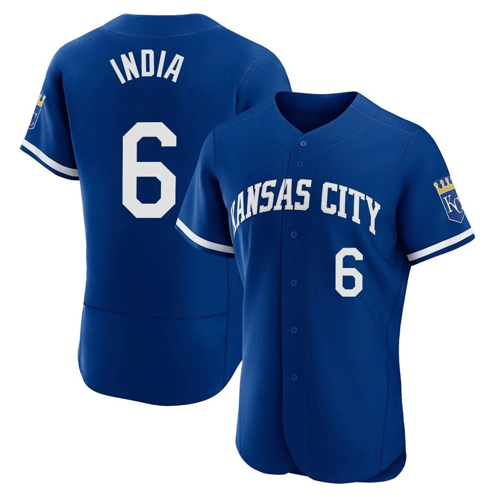 Ldoa KC.Royals #6 Jonathan India Player Royal Limited Elite Home Stitched Jerseys
