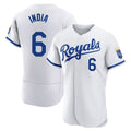 Ldoa KC.Royals #6 Jonathan India Player White Limited Elite Home Game Stitched Jerseys