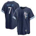 Ldoa KC.Royals #7 Bobby Witt Jr. Player Navy City Connect Home Game Stitched Jerseys