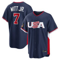 Ldoa KC.Royals #7 Bobby Witt Jr. Player Navy USA 2026 World Classic Game Stitched Jerseys