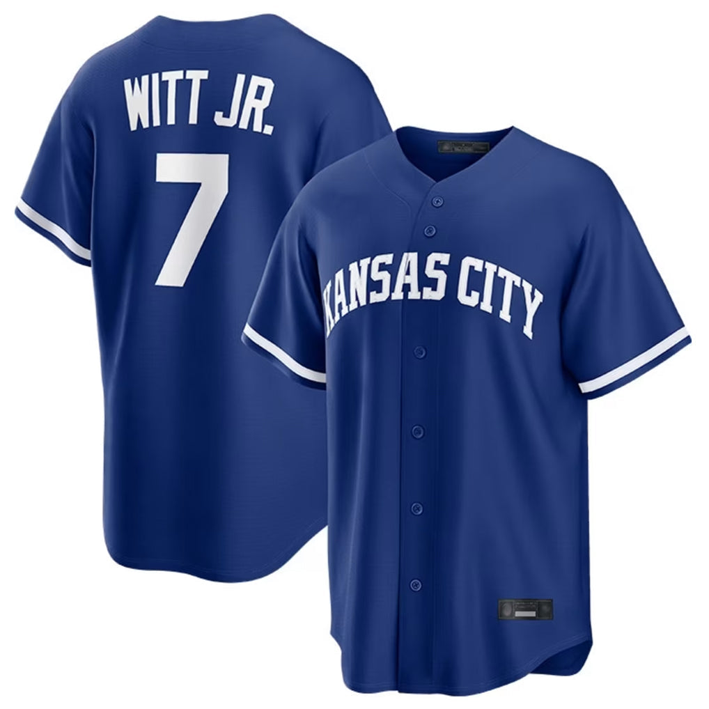 Ldoa KC.Royals #7 Bobby Witt Jr. Player Royal Game Home Stitched Jerseys
