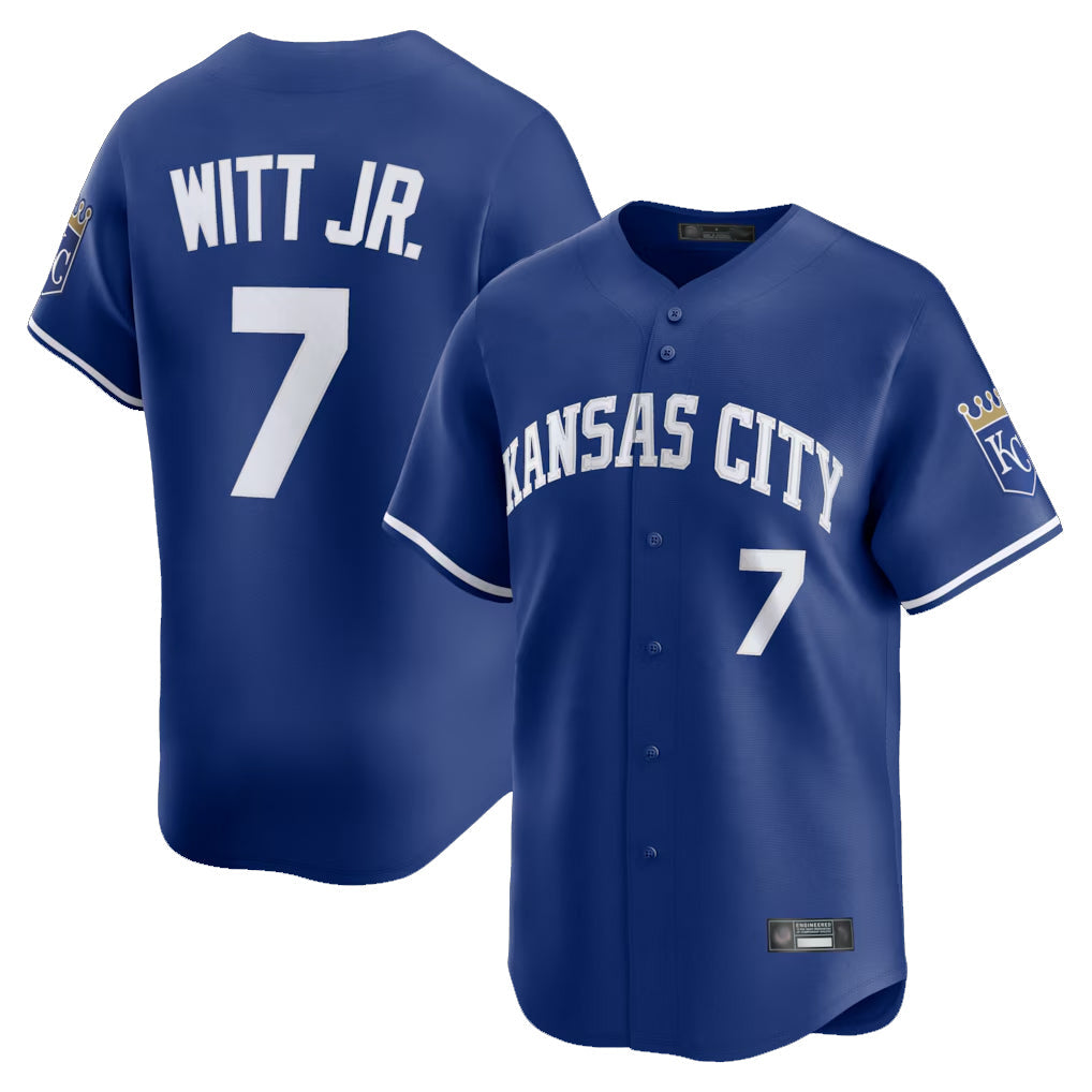 Ldoa KC.Royals #7 Bobby Witt Jr. Player Royal Limited Home Stitched Jerseys