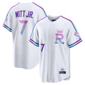 Ldoa KC.Royals #7 Bobby Witt Jr. Player White 2026 City Connect Limited Home Stitched Jerseys