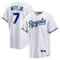 Ldoa KC.Royals #7 Bobby Witt Jr. Player White Home Game Stitched Jerseys
