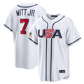 Ldoa KC.Royals #7 Bobby Witt Jr. Player White USA 2026 World Classic Game Stitched Jerseys
