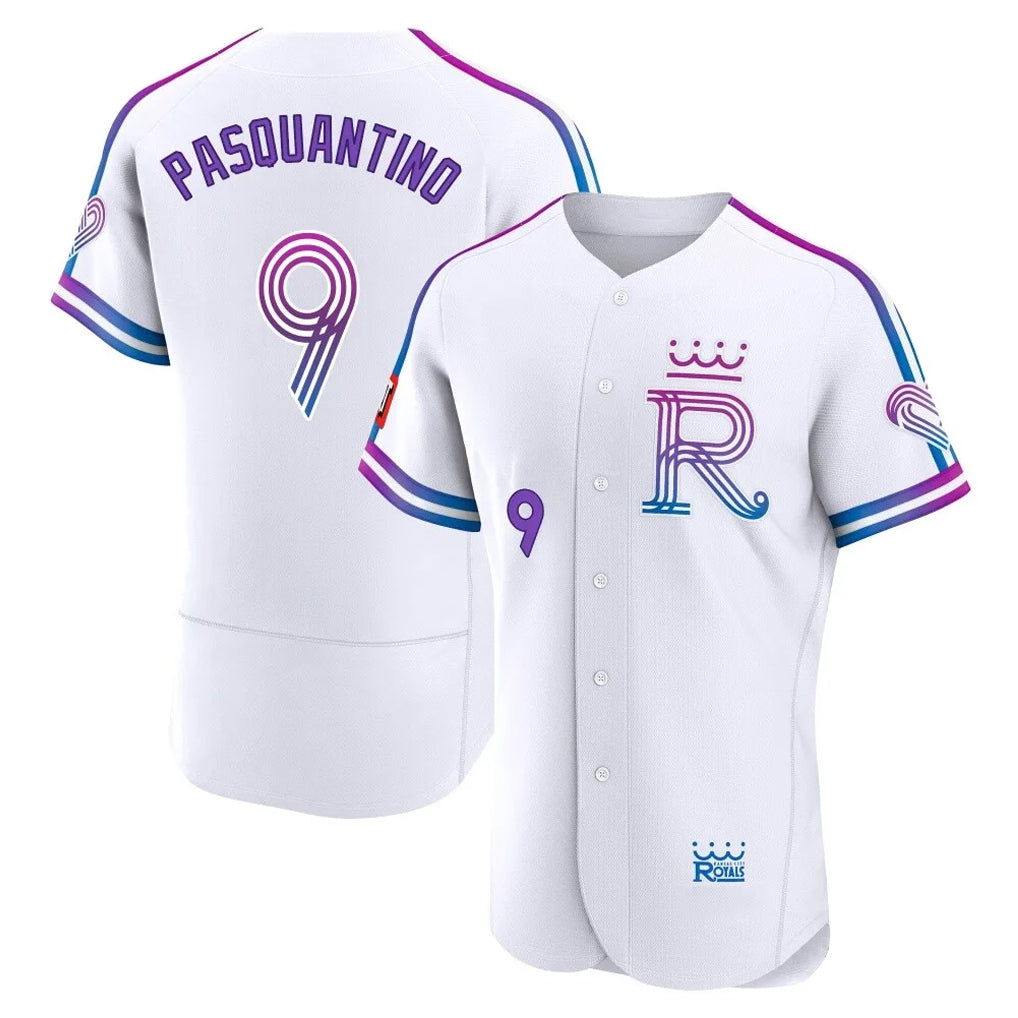 Ldoa KC.Royals #9 Vinnie Pasquantino Player White 2026 City Connect Limited Elite Home Stitched Jerseys