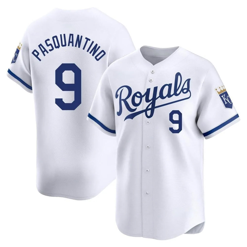 Ldoa KC.Royals #9 Vinnie Pasquantino Player White Alt Limited Home Stitched Jerseys