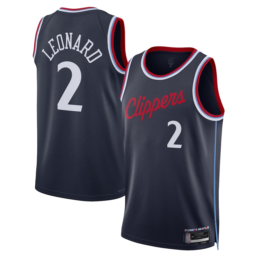 Ldoa LA.Clippers #2 Kawhi Leonard Navy 2024-2025 Swingman Stitched Jerseys - Icon Edition