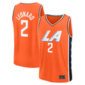 Ldoa LA.Clippers #2 Kawhi Leonard Orange 2025-2026 City Edition Fast Break Stitched Jerseys