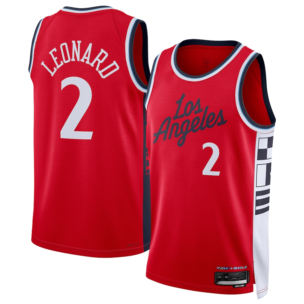 Ldoa LA.Clippers #2 Kawhi Leonard Red 2024-2025 Swingman Stitched Jerseys - Statement Edition