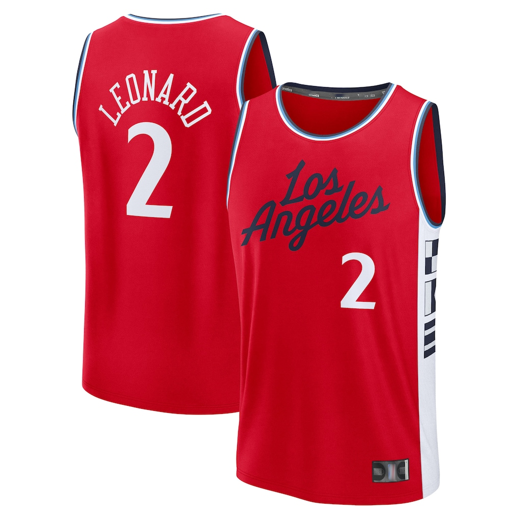 Ldoa LA.Clippers #2 Kawhi Leonard Red Fast Break Replica Player Stitched Jerseys- Statement Edition