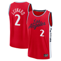 Ldoa LA.Clippers #2 Kawhi Leonard Red Fast Break Replica Player Stitched Jerseys- Statement Edition