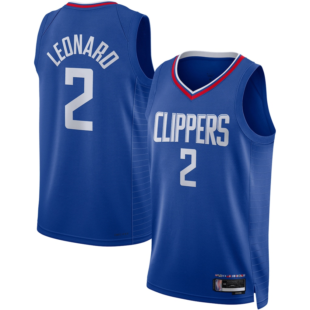 Ldoa LA.Clippers #2 Kawhi Leonard Royal Swingman Stitched Jerseys - Icon Edition