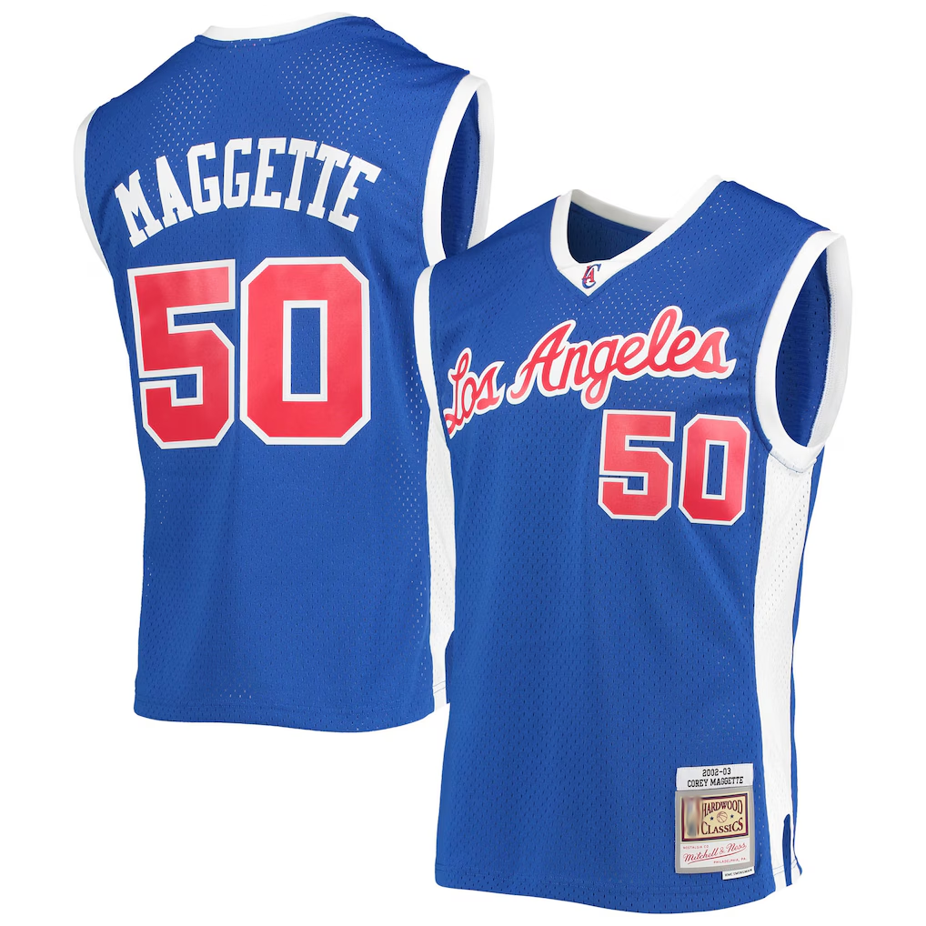 Ldoa LA.Clippers #50 Corey Maggette Mitchell & Ness Royal 2002-2003 Hardwood Classics Swingman Stitched Jerseys