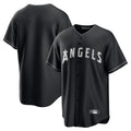 Ldoa LA.Angels Black Lights Out Fashion T-shirt Blank Player Stitched Jerseys