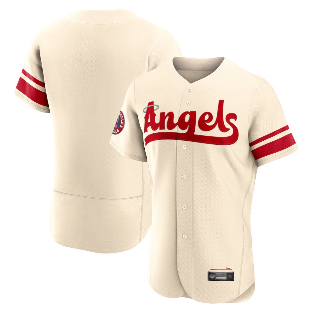 Ldoa LA.Angels Cream City Connect Limited ELite Home Blank Player Stitched Jerseys