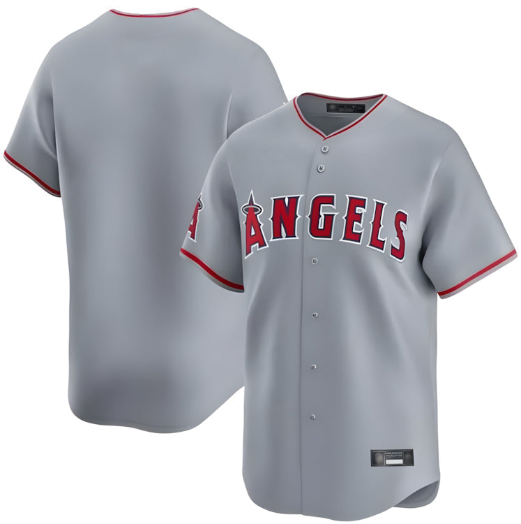 Ldoa LA.Angels Gray Home Limited Blank Player Stitched Jerseys