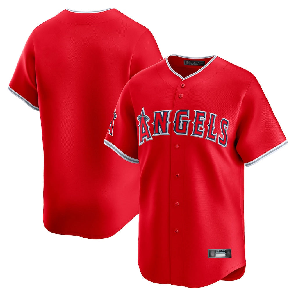 Ldoa LA.Angels Red Home Limited Blank Player Stitched Jerseys