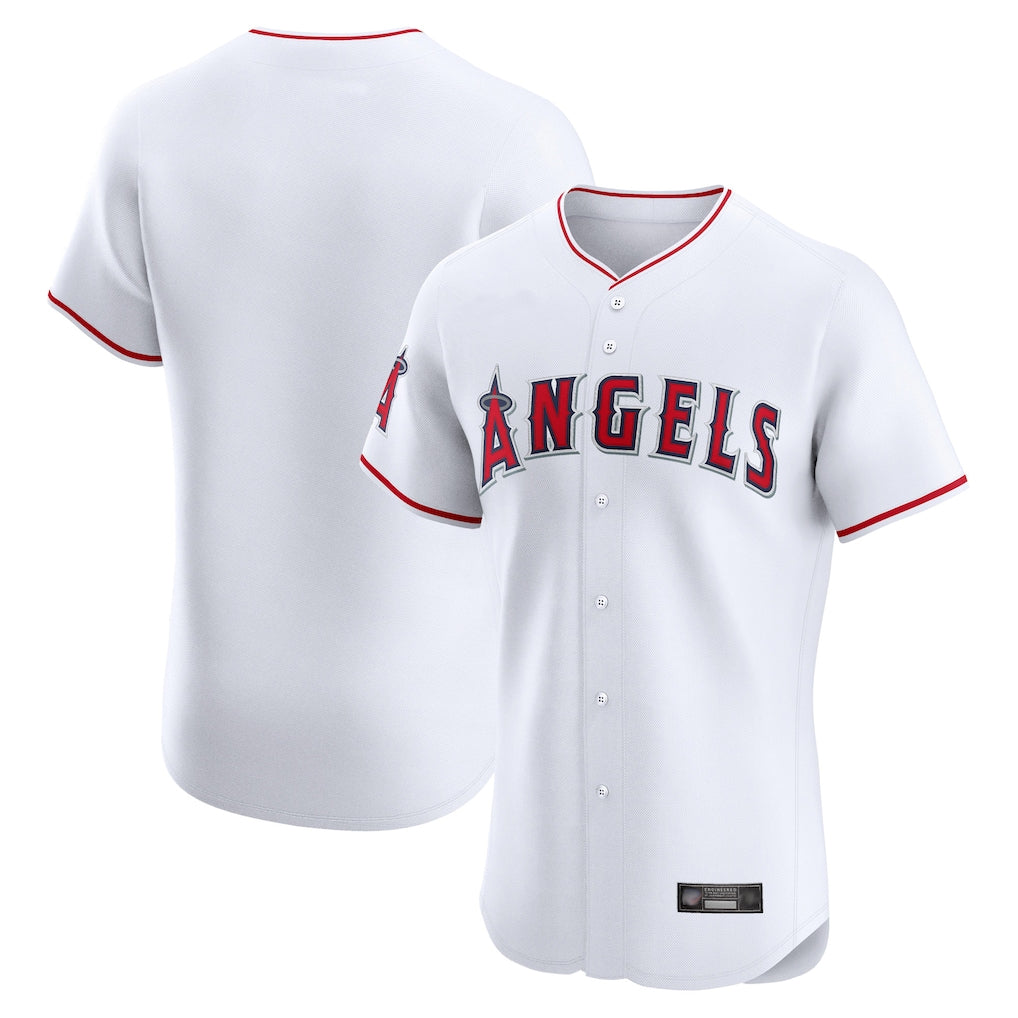 Ldoa LA.Angels White Limited Elite Home Blank Player Stitched Jerseys
