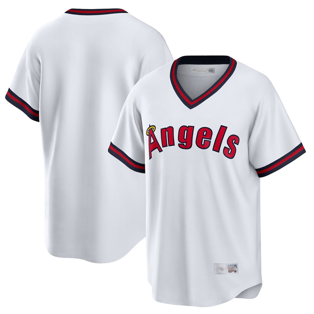 Ldoa LA.Angels White T-shirt Home Game Blank Player Stitched Jerseys