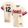 Ldoa LA.Angels #12 Jorge Soler Player Cream City Connect Limited Home Stitched Jerseys