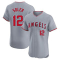 Ldoa LA.Angels #12 Jorge Soler Player Gray Home Limited Elite Stitched Jerseys